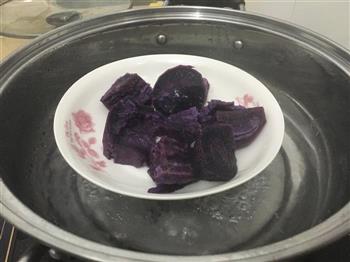 田味道青汁紫薯糯米糍的做法图解1