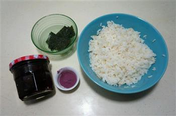 樱桃果酱爆浆紫薯饭团的做法图解5