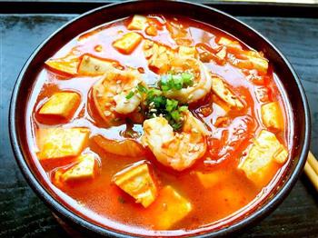 夏天酸爽开胃的海鲜泡菜豆腐汤的做法图解7