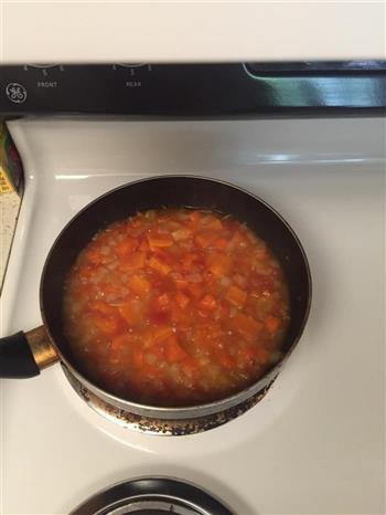 简单好吃的低卡减脂汤-南瓜胡萝卜虾仁浓汤的做法图解5