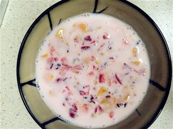 清凉一夏-高颜值什锦水果蔓越莓炒酸奶的做法图解3
