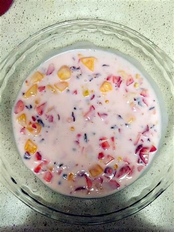 清凉一夏-高颜值什锦水果蔓越莓炒酸奶的做法图解5