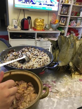 端午节、红豆香菇瑶柱肉粽子的做法步骤6