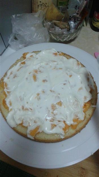 奶油芒果蛋糕的做法步骤4