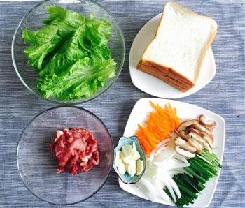 肉食主义-韩式烤牛肉三明治的做法图解1