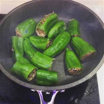 青椒酿肉的做法步骤5