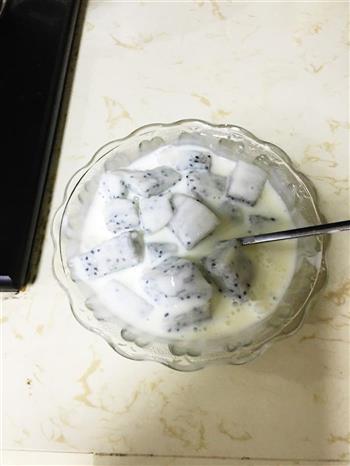 火龙果酸奶大果粒的做法步骤2
