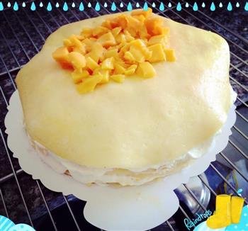 八寸芒果千层蛋糕的做法步骤10
