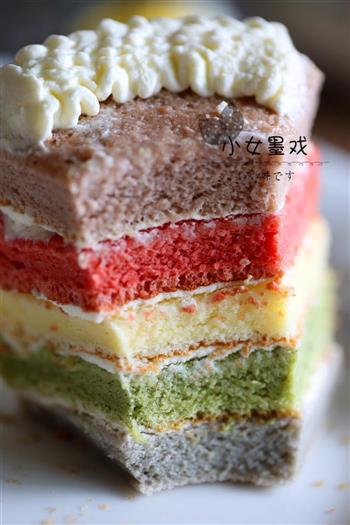 多彩假期-彩虹蛋糕的做法步骤18