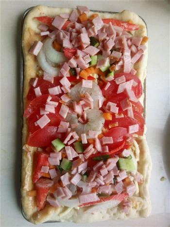 快手早餐-培根时蔬披萨的做法图解6