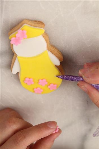 可爱雪人-翻糖饼干制作教程的做法图解4