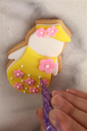 可爱雪人-翻糖饼干制作教程的做法图解5