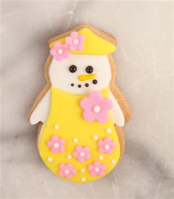 可爱雪人-翻糖饼干制作教程的做法图解6