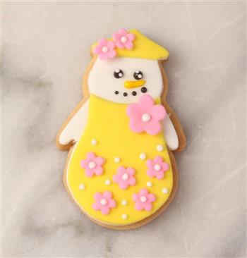 可爱雪人-翻糖饼干制作教程的做法步骤7