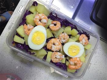健身食谱-虾仁蔬菜沙拉的做法步骤5