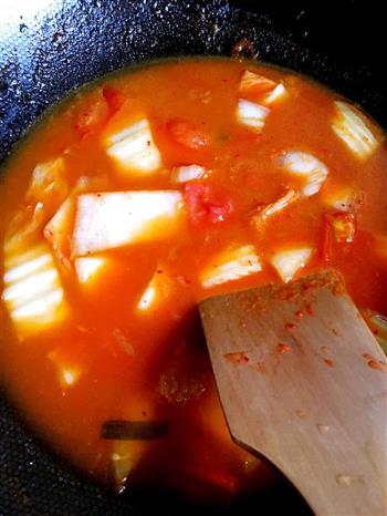 辣白菜豆腐汤的做法图解3