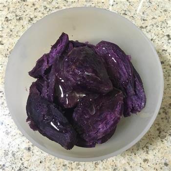 坚果紫薯糕的做法图解4