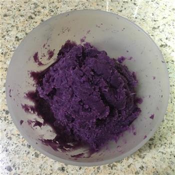坚果紫薯糕的做法图解5