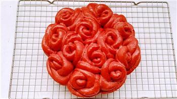 红玫瑰花面包的做法图解19