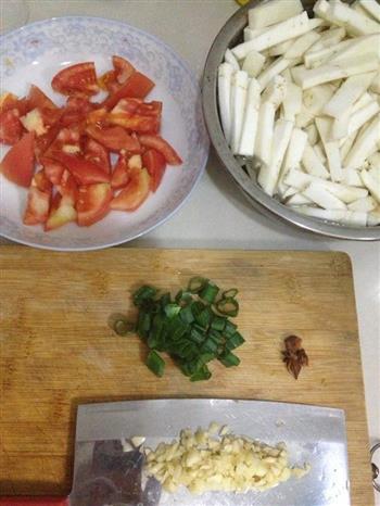 西红柿炒茄子-双茄记的做法步骤2