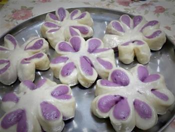 紫薯花馒头的做法图解9