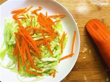 营养早餐-芝士烤红薯丁+蛋皮蔬菜卷的做法步骤6