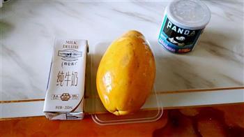 木瓜牛奶西米露的做法步骤1
