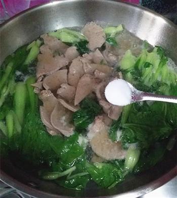 青菜秧猪肝汤的做法步骤8