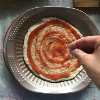 海鲜披萨  厚饼胚的做法步骤9