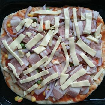 培根披萨的做法图解4