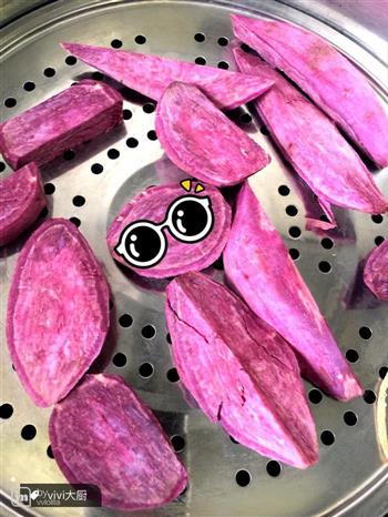蔓越莓紫薯发糕的做法图解1