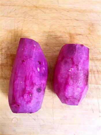 奶香紫薯椰蓉球的做法步骤1