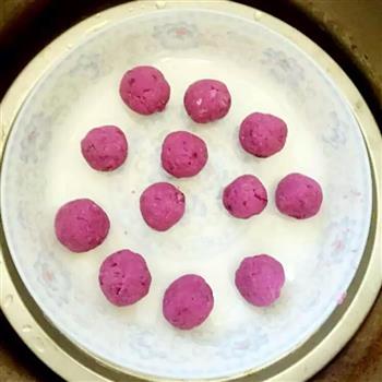 奶香紫薯椰蓉球的做法图解8