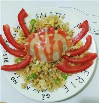 螃蟹炒饭的做法步骤4