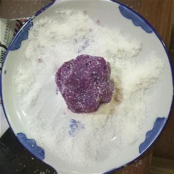 椰香紫薯饼的做法步骤5