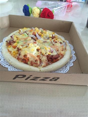 香肠培根披萨的做法图解12
