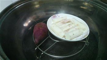 山药紫薯芝麻饼的做法步骤3