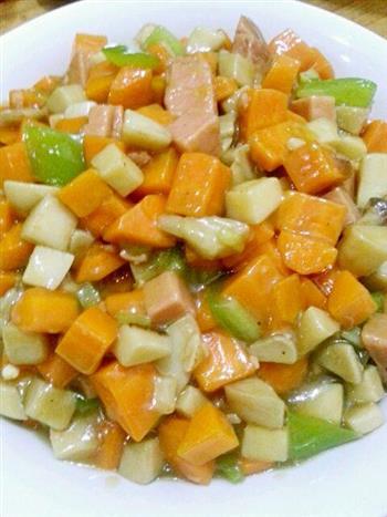 家常小炒素三样-胡萝卜、杏鲍菇、青椒的做法图解10
