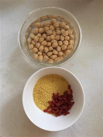 营养米糊-鹰嘴豆枸杞小米糊的做法图解1
