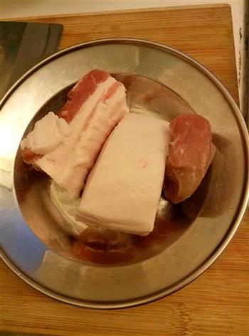 茭白小炒肉的做法步骤1