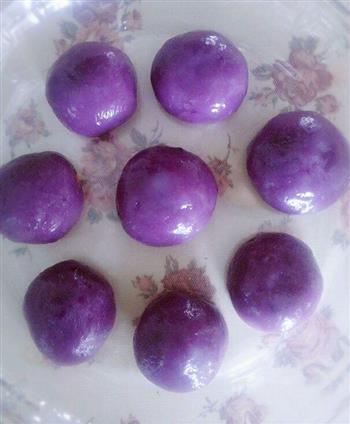 椰香紫薯糯米糍的做法图解8
