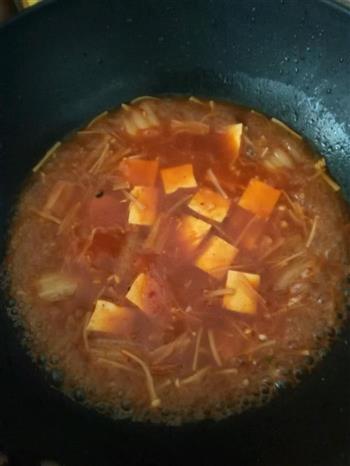 韩式辣白菜豆腐汤的做法步骤4