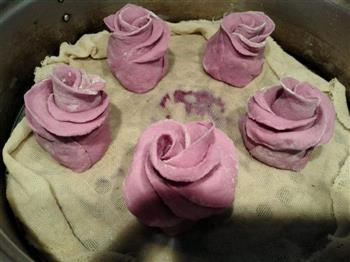 紫薯玫瑰花卷儿的做法步骤8