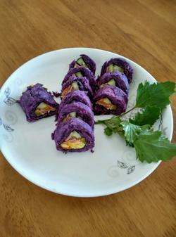 紫薯寿司的做法步骤14