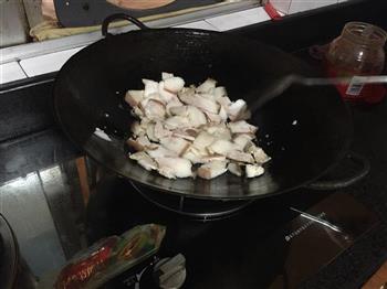 花菜回锅肉的做法步骤4