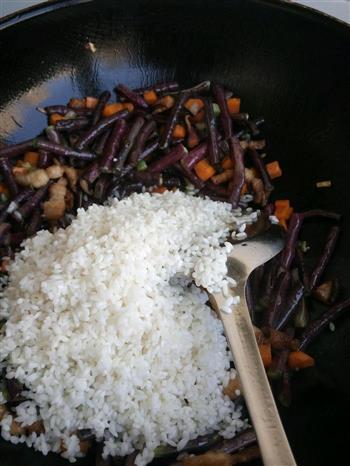 紫豇豆咸饭的做法步骤4