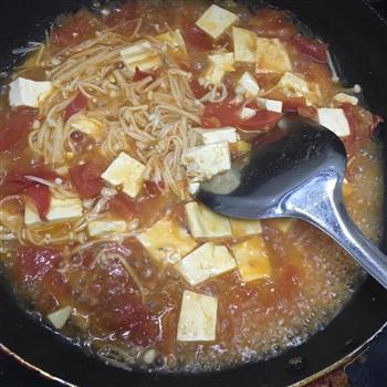 西红柿金针菇汤的做法步骤4