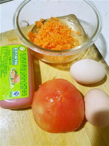 番茄鸡蛋饼的做法步骤1