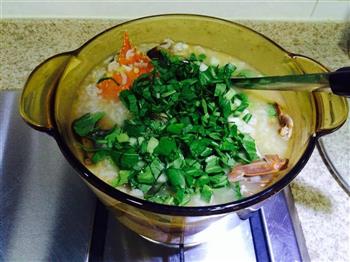 海鲜香菇青菜粥的做法图解6