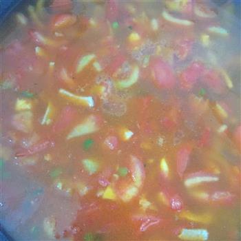 老黄瓜西红柿汤的做法图解5